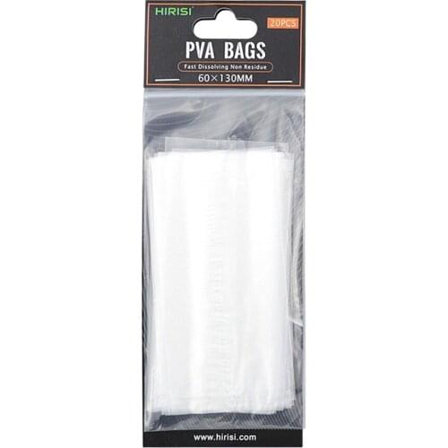 20piece Carp Fishing PVA Bags Fishing PVA Bags For Fishing Tackle Accessories Carp Boilies & Pellet 70*200mm，85*140mm，60*130mm