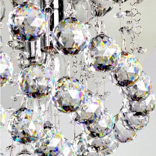 30pcs clear 20mm Crystal chandelier hanging pendant crystal ball glass prism drop pendant with free hooks