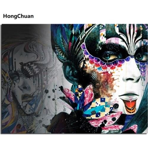 Abstract character full square round 5d diy diamond painting diamond mosaic crafts diamond embroidery rhinestone decoration