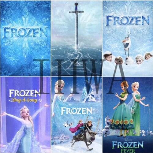 New DIY Diamond Painting Disney Frozen Elsa&Anna Cross Stitch Embroidery Mosaic Home Decor Gift Sale