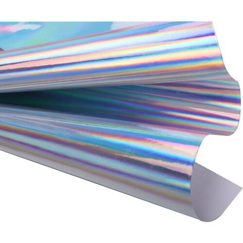 Sunice Car Styling Holographic Chrome Rainbow Lettering Film DIY Decorative Film Self Adhesive Sticker Decals 60x50cm