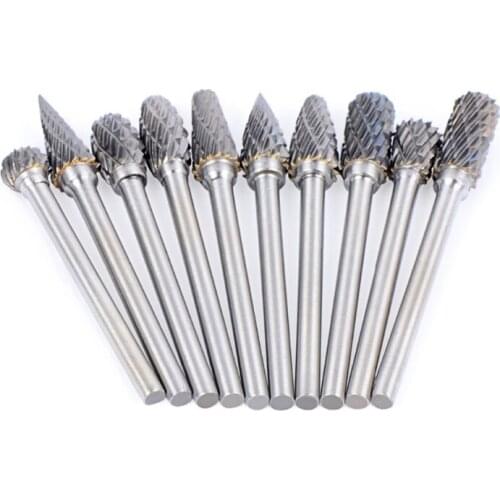 B2RA Good Quality Solid Tungsten Steel Carbide Rotary File Widely Used in Carpenter Work Carving Wood and Metal Drilling