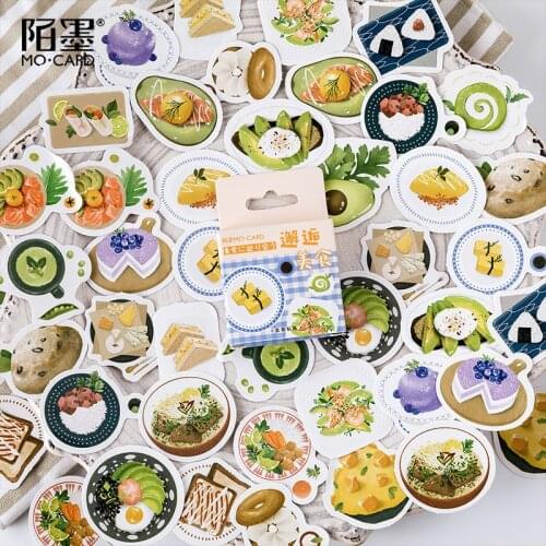 Delicious food Cake Paper Small Diary Mini Cute box Stickers set Scrapbooking Kawaii Flakes Journal Stationery