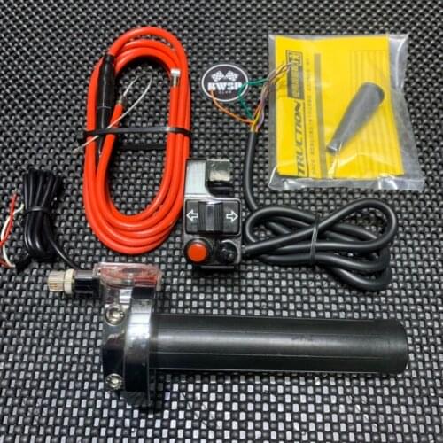 CNC Throttle Pipe With Handlebar Switch Set KOSO Universal Type