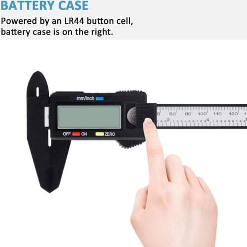 New Arrival 150mm 6 inch LCD Digital Electronic Carbon Vernier Caliper Tool Micrometer Fiber Gauge Measuring L3B5