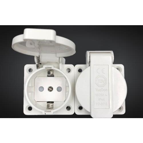 Germany Waterproof Industrial Socket AC Power Socket German Industrial Plug Electrical Socket with Waterproof Cover