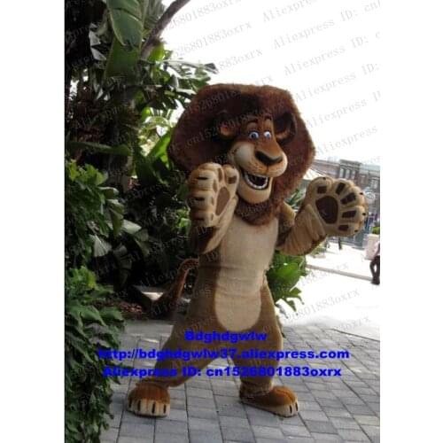 Brown Male Lion Mascot Costume Adult Cartoon Character Outfit Suit Marketplstar Marketplgenius Square Publicity zx1025