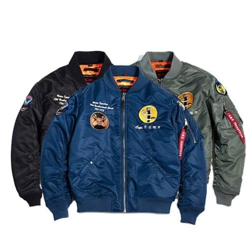 Men Pilot jacket Spring and autumn outdoor sports thin section tooling Wear baseball outfit air force large size Rugby suit Male