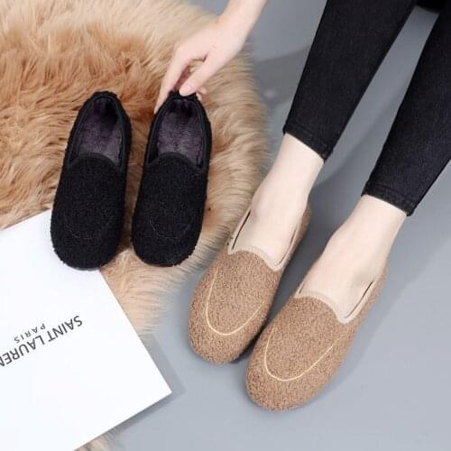 Furry Shoes Women Outdoor Fashion Flats Shoes Hot Sale Soft Comfortable Slip on Loafers Walking Footwear Woman Zapatos de mujer9