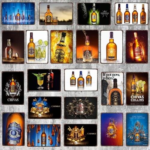【YZFQ 】Wine Tin Sign Beer Vintage Metal Plate Poster Wall Cafe Bar Kitchen Restaurant Home Art Man Cave Decor DU-6917B