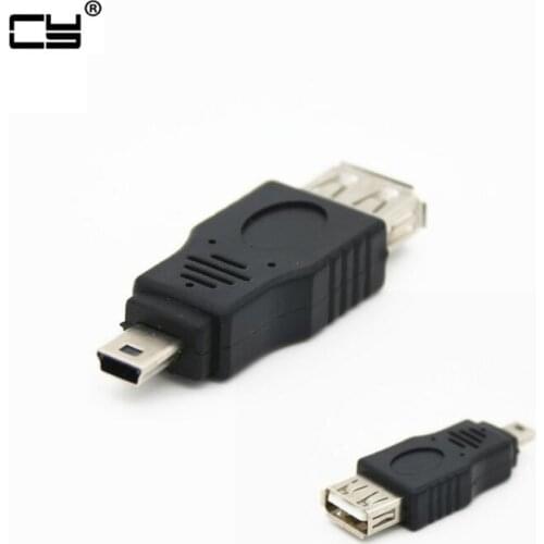 Mini USB 5pin Male to USB2.0 Female OTG Date Converter Adapter PC Laptop Camera Mobile Phone Connector