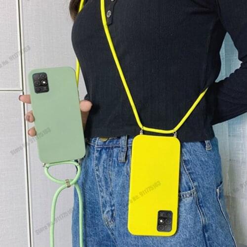 Soft TPU Protector Phone Case For Huawei Honor 10X 9X 9 8 Lite X10 Max 9S 9A Play 5T 4T Pro 3 Lanyard Neck Strap Rope Cord Cover