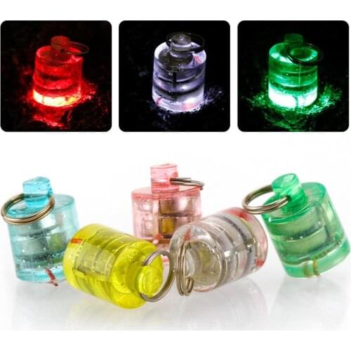 1PCS Mini Cylindrical Fish Lure Lamp Set Fish Lamp Lure Fishing Tackle Electronic Luminous LED Underwater Lure Fishing Lure Lamp