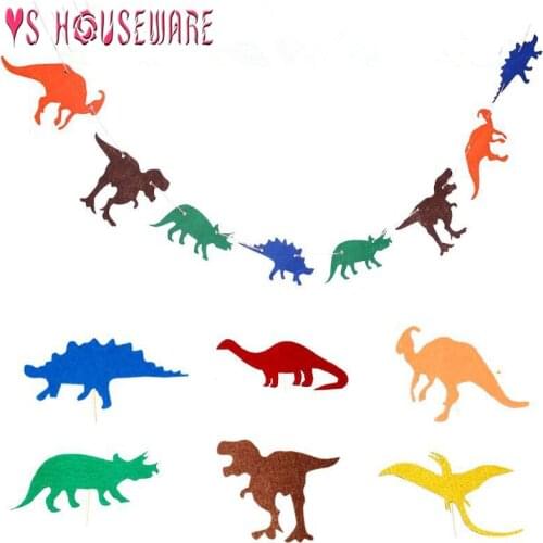 Non-Woven Dinosaur Hanging Flag Dinosaur Happy Birthday Garland Banner Baby Shower Birthday party Room Decoration Supplies