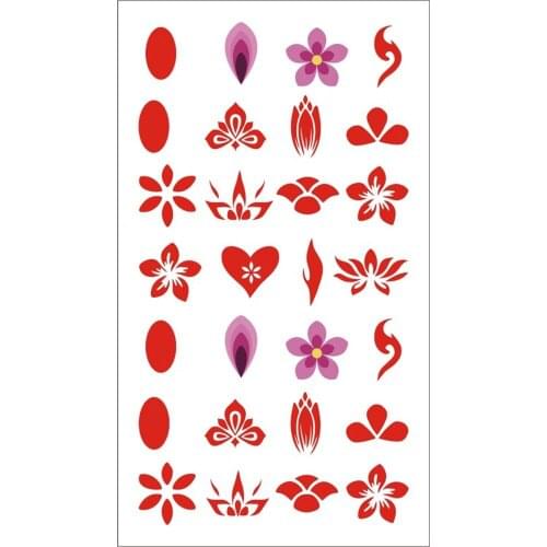 New Hot 1 Sheet Eyebrow Stickers Ancient Tribal Style DIY Red Sticker Face And Eye Jewels Forehead Stage Decor Temporary Tattoo