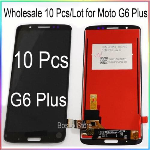 WholeSale 10 Pcs/lot for Moto G6 PLUS LCD Screen Display with Touch Digitizer Assembly