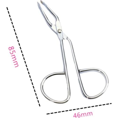 Scissors Style Eyebrow forceps Hair Remove Eyebrow Flat Tip Tweezer Stainless Steel And Plastic Clamp Clipper Beauty Makeup Tool