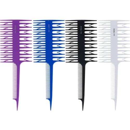 Professional Hair Dyeing Comb Fish Bone Hair Brush Big Tooth Comb Highlighting Comb Hair Styling Barber Tools