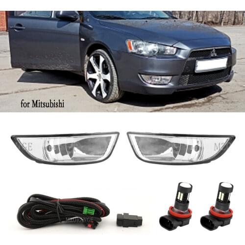 LED Fog Lights for Mitsubishi Lancer EX 2007 2008 2009 2010 Fog Light Headlight Halogen Car Front Bumper Fog Lamps Driving Lamp