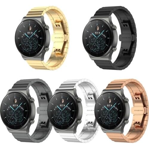 22mm Stainless Steel Metal Watch strap for Huawei Watch GT2 Pro Porsche /ECG/GT2 46mm/GT2E Bracelet for honour Magic 2 46mm band