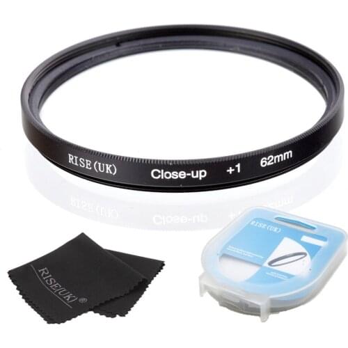 RISE(UK) 62mm Close-Up +1 Macro Lens Filter for Nikon Canon SLR DSLR Camera + filter case +gift