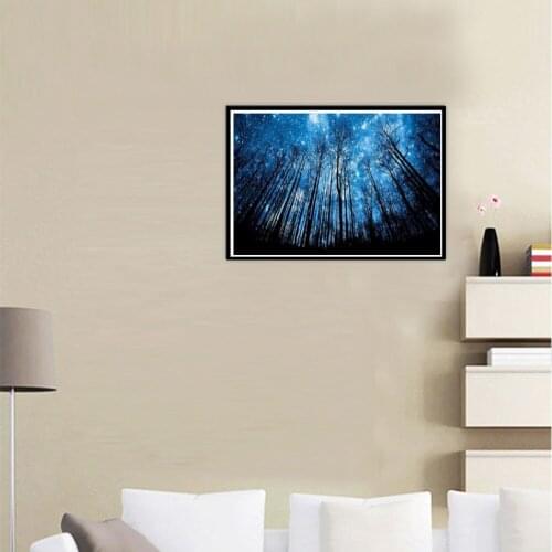 Christmas 5D DIY diamond painting night forest landscape cross stitch diamond Mosaic Mosaic embroidery home decoration without f