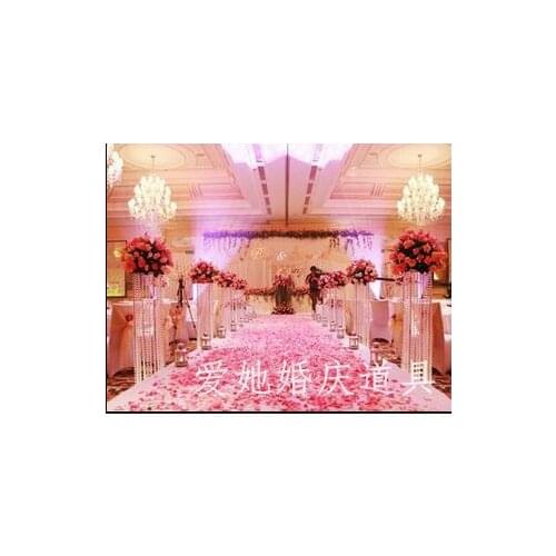 Wedding beads crystal column wedding centerpiece wedding Road lead frame for sparkling memory wedding decoration 10pcs/lot