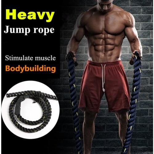 Heavy Skipping Rope Fitness Equipment Gym Crossfit Weighted Battle Skipping Ropes Power Training Improve Strength Equipments