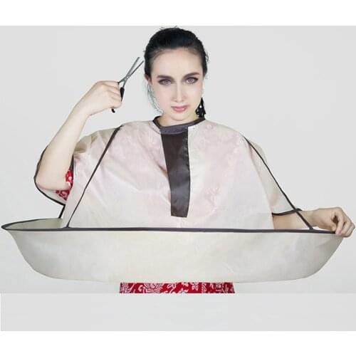 Adult Self Haircut Cape Cloth Waterproof Hair Cutting Cloak Umbrella Capes Salon Barber Hairdressing Gown Tool Hairdresser Apron