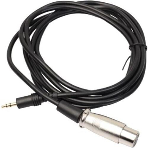 XLR 3 Pin Female to Right Angle 1/8 inch 3.5mm Stereo Jack Mic Audio Cord Cable 10Ft