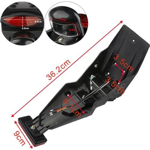 Motorcycle Rear Fender Mudguard License Plate LED Tail Light for Yamaha