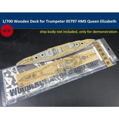 1/700 Scale Wooden Deck for Trumpeter 05797 HMS Queen Elizabeth 1918 Model Ship TMW00108