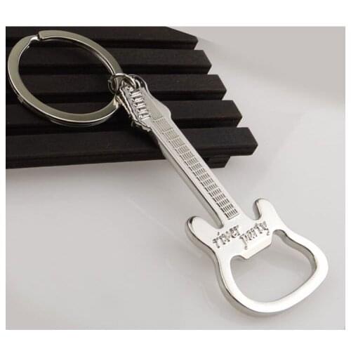 1PC Zinc Alloy beer guitar bottle opener bottle opener keychain keyring key chain key ring LM 003