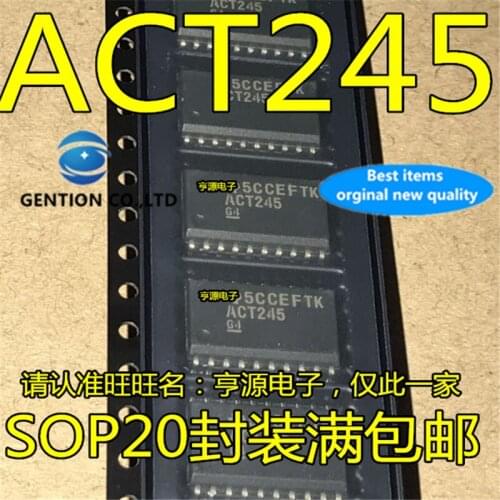 10Pcs SN74ACT245 SN74ACT245DWR ACT245 SO20-7.2MM SOP20 Logic IC in stock 100% new and original