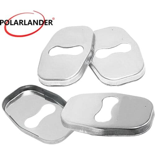 4pcs Car Door Lock Buckle Protective Cover for Citroen C4L 2013-2015 C5 2010-2014 Stainless Steel Car styling