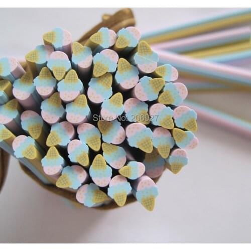 5pcs M-17 5mm Cute Ice Cream Cane Fancy Nail Art Polymer Clay Cane Nail Art Decoration