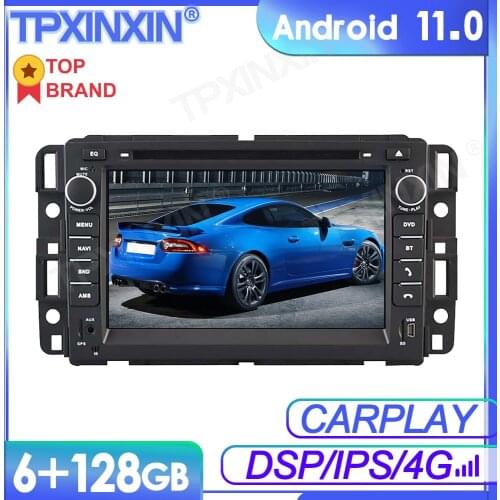 6+128GB Android 11 For Hummer H2 2008 - 2011 Car Multimedia Player GPS Navi Audio Stereo Screen DVD Head Unit Tape Recorder