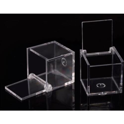 600pcs Food Grade Clear Plastic Square Box Candy Box Flip Transparent Gift Packing Case Wedding Favor Souvenirs