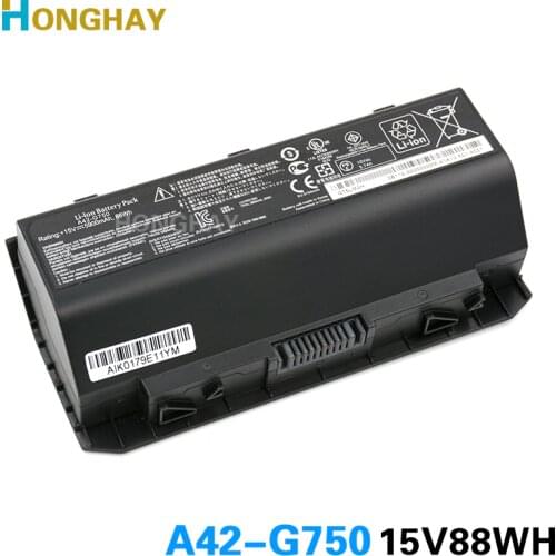 HONGHAY A42-G750 Laptop Battery for ASUS ROG G750 Series G750J G750JH G750JM G750JS G750JW G750JX G750JZ 15V 88WH