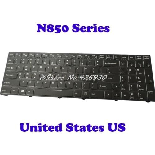US English Backlit Keyboard For CLEVO N850 CVM15F23USJ4309 6-80-N85H0-011-1 CVM15F23USJ430B CVM15F2300J430M 6-80-N85H3-191-1