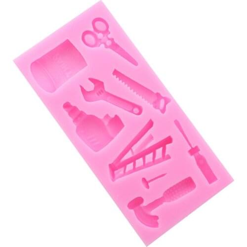 Hardware Tool Modeling Silicone Mold DIY Epoxy Resin Cake Baking Decoration Chocolate Mold Cake Baking Tool Box Silicone Mold