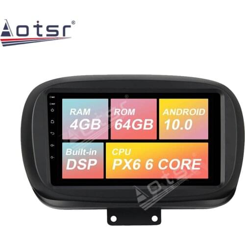 For Fiat 500X 2016-2019 Android 10.0 Radio Car No DVD Player GPS Navigation Head Unit Multimedia Player Auto Radio Tape Recorder