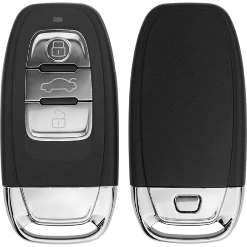 OkeyTech 3 Buttons Smart Remote Car Key Shell For Audi A4L A6L A5 Q5 RS5 Q5 Quattro Auto Key Case with Blade