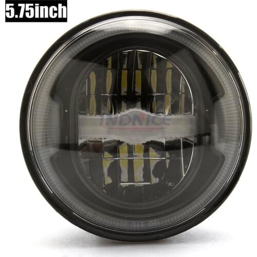 Black 5-3/4" Round Angel Eye LED Headlight 2018 newest 5.75 inch Headlamp For harley Dyna Sportster Softail Breakout motorcycle