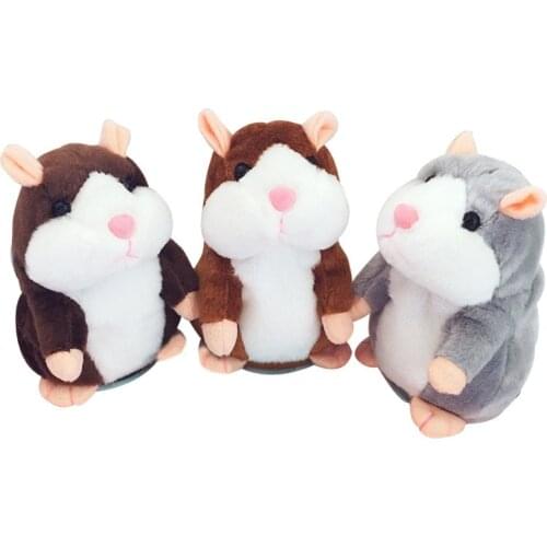 15cm Lovely Talking Hamster Pet Plush Toy Speak Talk Sound Record Repeat Stuffed Interactive Toys Educational Toys For Children