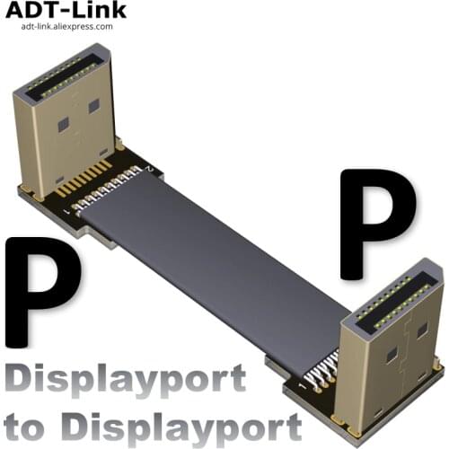 DisplayPort FPV Cable DP 4K 8K 60Hz 1.4 Version Cord Elbow angled Adapter 5cm-3m FPC Display Port Ribbon Flat Pitch 20pin