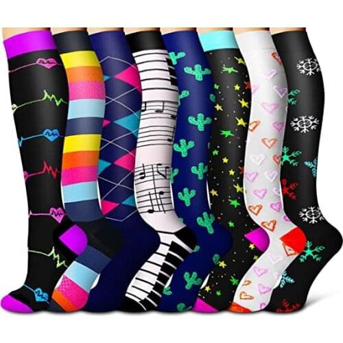 Compression Socks Knee High 8 Pairs Per Set Compression Socks for Nurses Compression Socks Women Medical