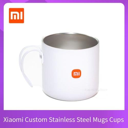 Xiaomi Custom Stainless Steel Mugs Cups White Reusable Tea Iced Coffe Cup Hot Cold Usages Travel Hiking Luxury NEW Arrival 2021