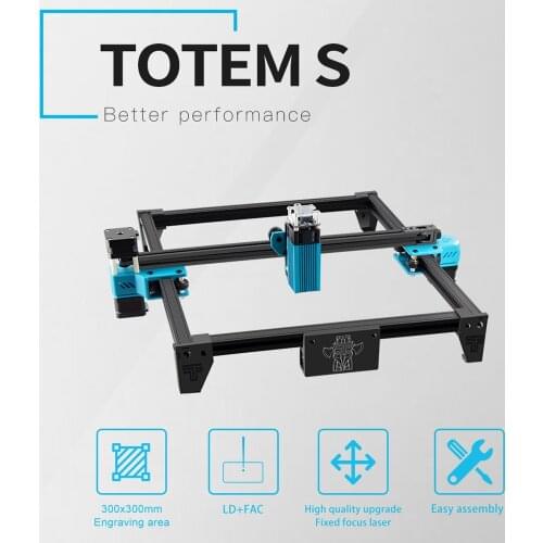 TOTEM S 40W Laser Engraving Machine CNC Laser Engraver Fast High Precision Mini DIY Laser Logo Mark Printer for Metal Engraving