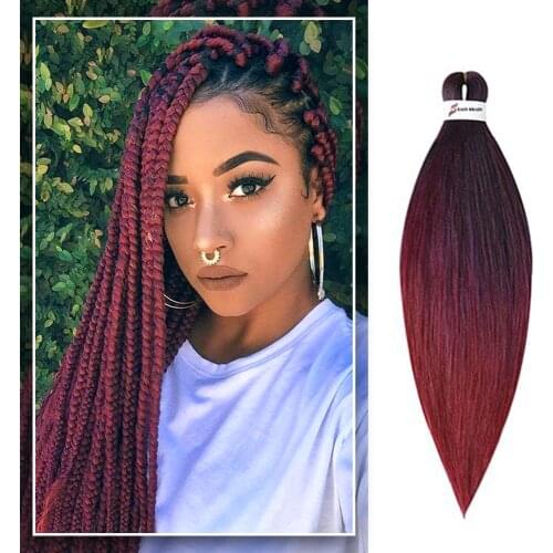 Easy Jumbo Braids Hair Crochet Hair Pre Stretched Braiding Hair Synthetic Extension 26" Ombre Mix color crochet hair